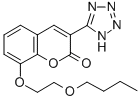 2H-1-Benzopyran-2-one, 8-(2-butoxyethoxy)-3-(1H-tetrazol-5-yl)- Struktur