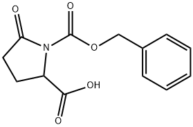 1-benzyl hydrogen 5-oxopyrrolidine-1,2-dicarboxylate Struktur