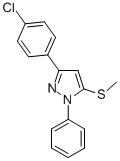 3-(4-CHLOROPHENYL)-5-METHYLTHIO-1-PHENYL-1H-PYRAZOLE Struktur