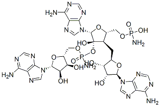 adenylyl (2'-5')-adenylyl-(2'-5')adenosine bis-phosphoramidate Struktur