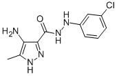 4-Amino-5-methyl-1H-pyrazole-3-carboxylic acid 2-(3-chlorophenyl)hydra zide Struktur