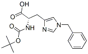 1-Benzyl-N-(tert-butoxycarbonyl)-L-histidine Struktur