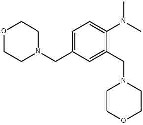 N,N-dimethyl-2,4-bis(morpholin-4-ylmethyl)aniline Struktur