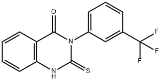 2-Thioxo-3-(3-(trifluoromethyl)phenyl)-2,3-dihydro-4(1H)-quinazolinone Struktur