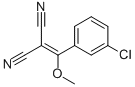 2-[(3-CHLOROPHENYL)METHOXYMETHYLENE]PROPANE DINITRILE Struktur