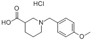 1-(4-METHOXY-BENZYL)-PIPERIDINE-3-CARBOXYLIC ACID HYDROCHLORIDE Struktur