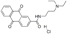 N-(3-diethylaminopropyl)-9,10-dioxo-anthracene-2-carboxamide hydrochlo ride Struktur