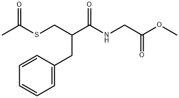 N-[2-[(Acetylthio)methyl]-1-oxo-3-phenylpropyl]glycine Methyl Ester Struktur