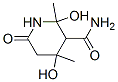 2,4-dihydroxy-2,4-dimethyl-6-oxopiperidine-3-carboxamide Struktur