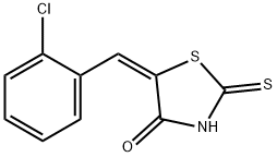 四氫噻唑-4-酮,5-(2-氯苯亞甲基)-2-硫代- 結(jié)構(gòu)式