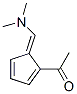 Ethanone, 1-[5-[(dimethylamino)methylene]-1,3-cyclopentadien-1-yl]-, (E)- Struktur