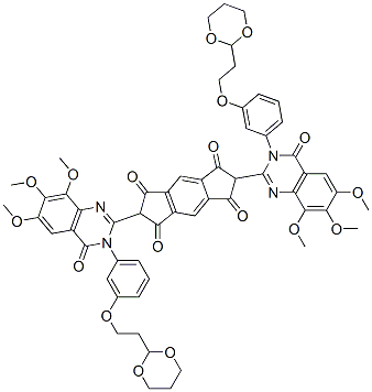 s-Indacene-1,3,5,7(2H,6H)-tetrone,  2,6-bis[3-[3-[2-(1,3-dioxan-2-yl)ethoxy]phenyl]-3,4-dihydro-6,7,8-trimethoxy-4-oxo-2-quinazolinyl]-  (9CI) Struktur