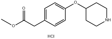 Methyl 2-[4-(4-piperidinyloxy)phenyl]acetatehydrochloride Struktur