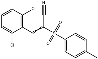 3-(2,6-dichlorophenyl)-2-((4-methylphenyl)sulfonyl)prop-2-enenitrile Struktur