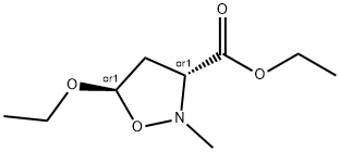 3-Isoxazolidinecarboxylicacid,5-ethoxy-2-methyl-,ethylester,trans-(9CI) Struktur