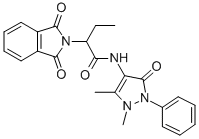 2-ISOINDOLINEACETAMIDE, N-ANTIPYRINYL-1,3-DIOXO-alpha-ETHYL- Struktur