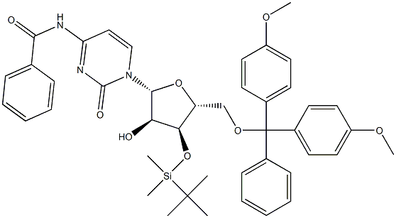 N4-Benzyl-3'-O-t-butyldiMethylsilyl-5'-O-(4,4'-diMethoxytrityl)cytidine Struktur