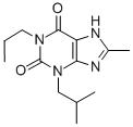 1H-Purine-2,6-dione, 3,7-dihydro-8-methyl-3-(2-methylpropyl)-1-propyl- Struktur