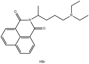 1H-Benz(de)isoquinoline-1,3(2H)-dione, 2-(4-(diethylamino)-1-methylbut yl)-, monohydrobromide Struktur