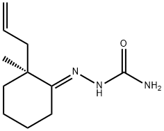 Hydrazinecarboxamide, 2-[(2S)-2-methyl-2-(2-propenyl)cyclohexylidene]-, (2E)- (9CI) Struktur