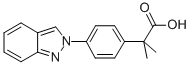 2-(p-(2H-Indazol-2-yl)phenyl)-2-methylpropionic acid Struktur