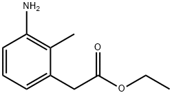 Benzeneacetic acid, 3-amino-2-methyl-, ethyl ester Struktur