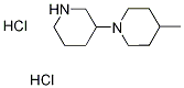 3-(4-Methyl-1-piperidinyl)piperidinedihydrochloride Struktur