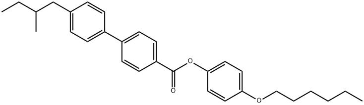 4'-(2-Methylbutyl)-(1,1'-biphenyl)-4-carboxylic acid, 4-(hexyloxy)phenyl ester Struktur