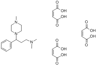 1-Piperazinepropanamine, gamma-phenyl-N,N,4-trimethyl-, (Z)-2-butenedi oate (1:3) Struktur