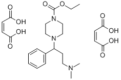 1-(3-Dimethylamino-1-phenylpropyl)-4-(ethoxycarbonyl)piperazine bis(hy drogen maleate) Struktur