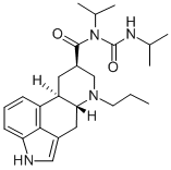 (8-beta)-N-(1-Methylethyl)-N-(((1-methylethyl)amino)carbonyl)-6-propyl ergoline-8-carboxamide Struktur