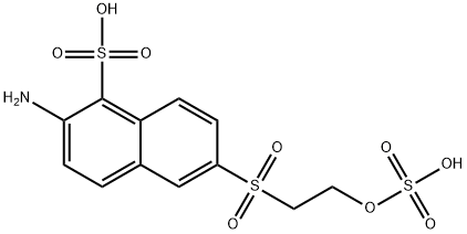 2-Amino-6-(2-(sulfooxy)ethylsulfonyl)naphthalene-1-sulfonic acid  Struktur