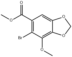 6-BROMO-7-METHOXY-BENZO[1,3]DIOXOLE-5-CARBOXYLIC ACID METHYL ESTER Struktur