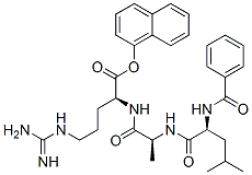 benzoylleucyl-alanyl-arginine-alpha-naphthylester Struktur