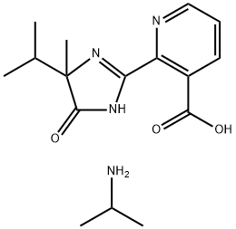 2-(4-methyl-5-oxo-4-propan-2-yl-1H-imidazol-2-yl)pyridine-3-carboxylic acid: propan-2-amine Struktur