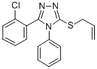 3-(2-Chlorophenyl)-4-phenyl-5-(2-propenylthio)-4H-1,2,4-triazole Struktur