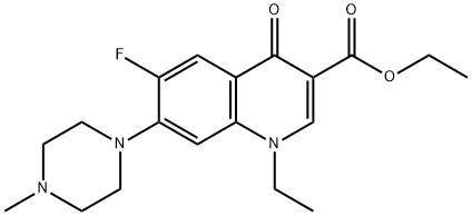 ethyl 1-ethyl-6-fluoro-7-(4-Methylpiperazin-1-yl)-4-oxo-1,4-dihydroquinoline-3-carboxylate Struktur