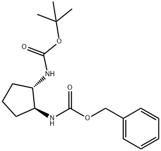 benzyl tert-butyl(1s,2s)-cyclopentane-1,2-diyldicarbaMate Struktur