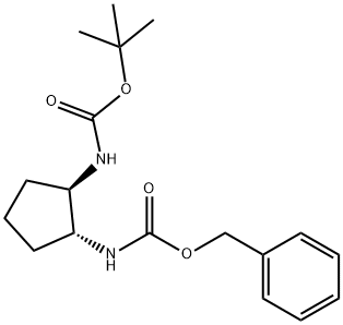 benzyl tert-butyl (1R,2R)-cyclopentane-1,2-diyldicarbaMate Struktur