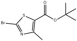 5-Thiazolecarboxylicacid,2-bromo-4-methyl-,1,1-dimethylethylester(9CI) Struktur