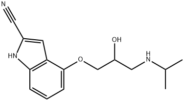 (-)-CYANOPINDOLOL HEMIFUMARATE Struktur