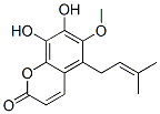 7,8-Dihydroxy-6-methoxy-5-(3-methyl-2-butenyl)-2H-1-benzopyran-2-one Struktur