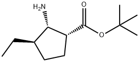 Cyclopentanecarboxylic acid, 2-amino-3-ethyl-, 1,1-dimethylethyl ester, (1R,2S,3R)- (9CI) Struktur