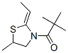 Thiazolidine, 3-(2,2-dimethyl-1-oxopropyl)-2-ethylidene-5-methyl- (9CI) Struktur