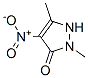 3H-Pyrazol-3-one,  1,2-dihydro-2,5-dimethyl-4-nitro- Struktur