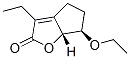 2H-Cyclopenta[b]furan-2-one,6-ethoxy-3-ethyl-4,5,6,6a-tetrahydro-,(6R,6aR)-(9CI) Struktur