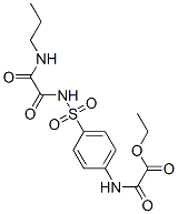 ethyl [4-[(propylcarbamoylformyl)sulfamoyl]phenyl]carbamoylformate Struktur