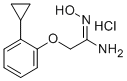 Ethanimidamide, 2-(2-cyclopropylphenoxy)-N-hydroxy-, monohydrochloride Struktur