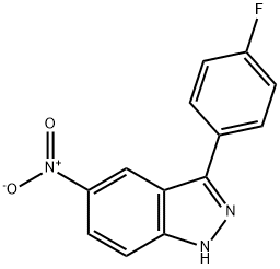 3-(4-FLUOROPHENYL)-5-NITRO-1H-INDAZOLE Struktur