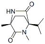 2,5-Diazabicyclo[2.2.2]octane-3,6-dione,2,4-dimethyl-1-(1-methylethyl)-,(1S,4R)-(9CI) Struktur